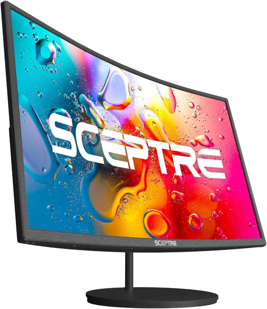24" Curved 75Hz Gaming LED Monitor Full HD 1080P HDMI VGA Speakers, VESA Wall Mount Ready Metal Black 2019 (C248W-1920RN)